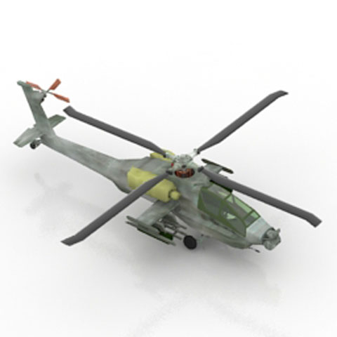 Free Helicopter APACHE N151 3D model for 3ds Max Library Download